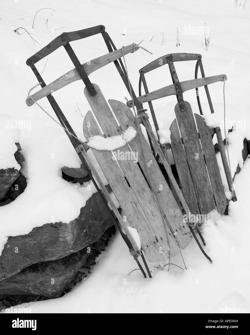 Sleds Essex Junction Vermont USA Stock Photo Alamy