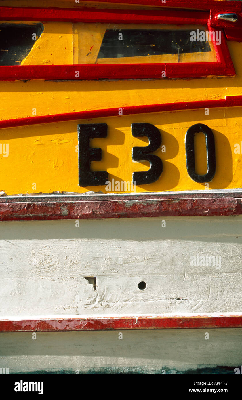 E30 fishing boat Barbados Stock Photo