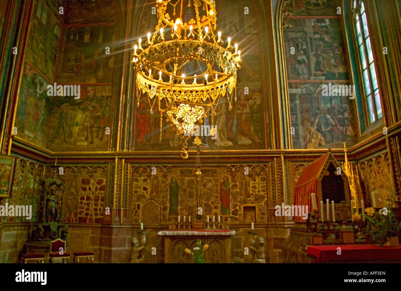 St. Wenceslas chapel, St. Vitus Cathedral, Prague, Czech Republic Stock Photo