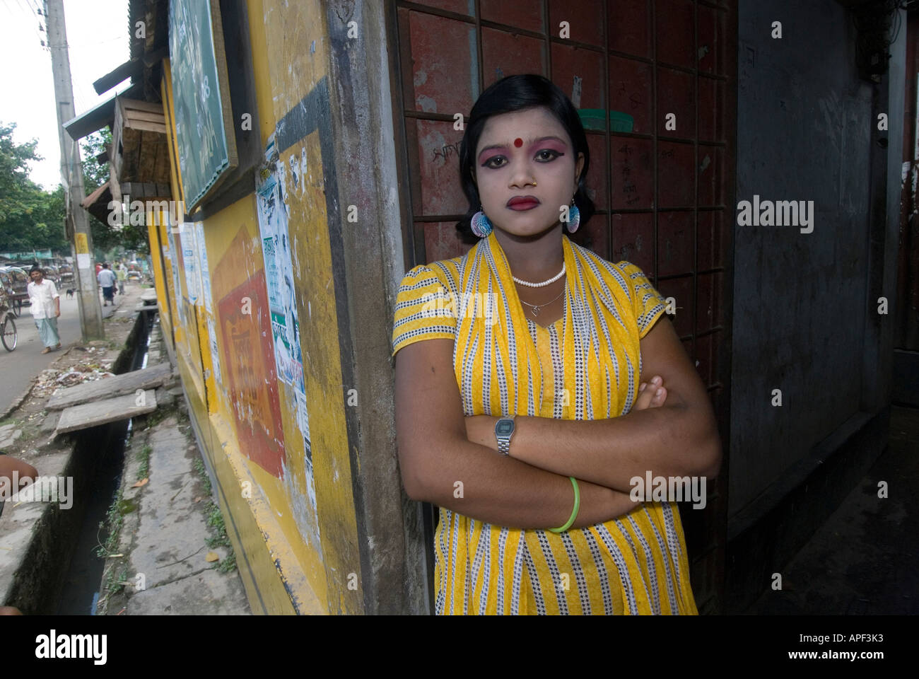 Trafficked ‘chukri’ prostitutes. Tangail. Bangladesh. Stock Photo