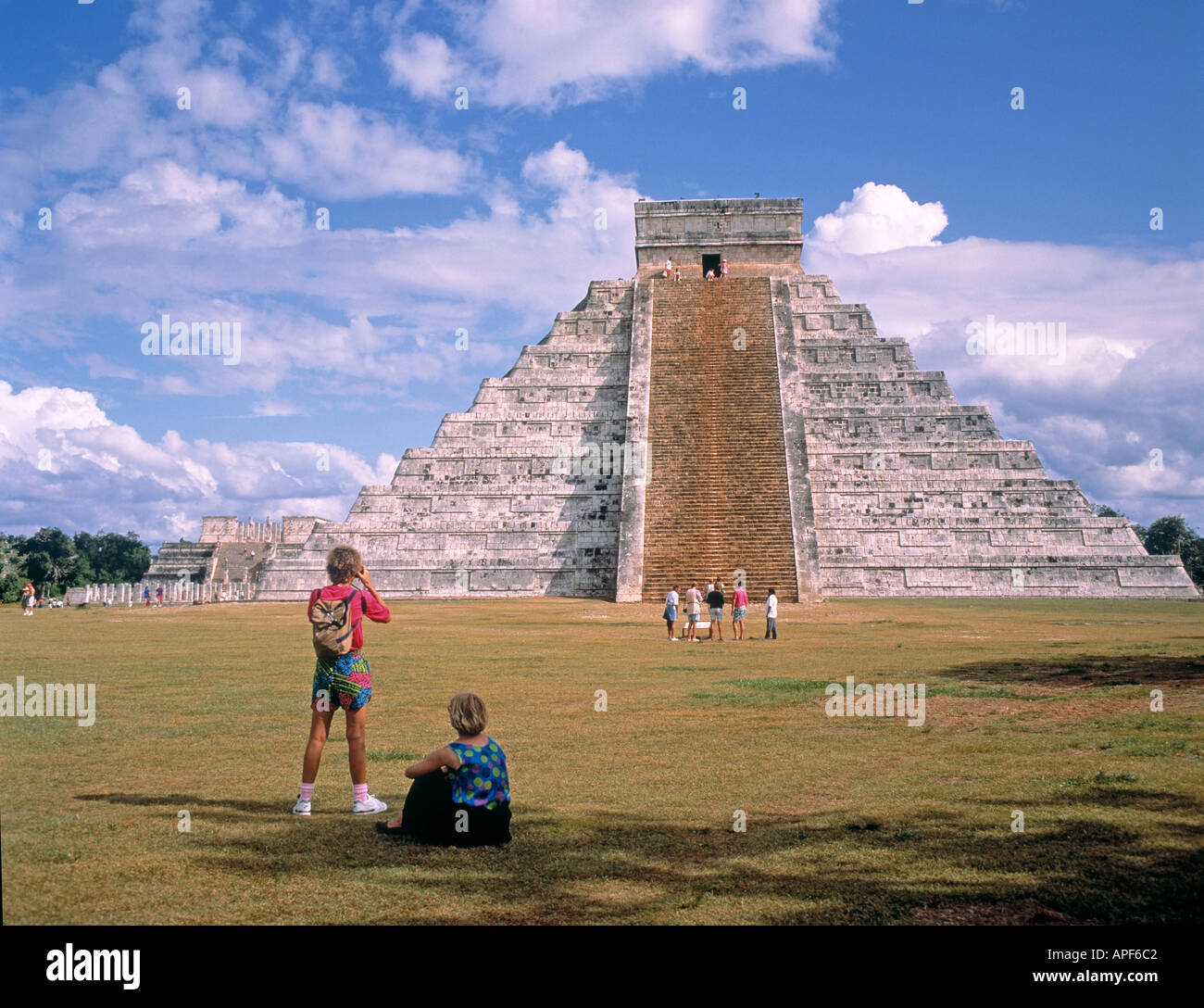 Mexico.  Chichen Itza. The Castle aka Kukulcans Pyramid. Stock Photo
