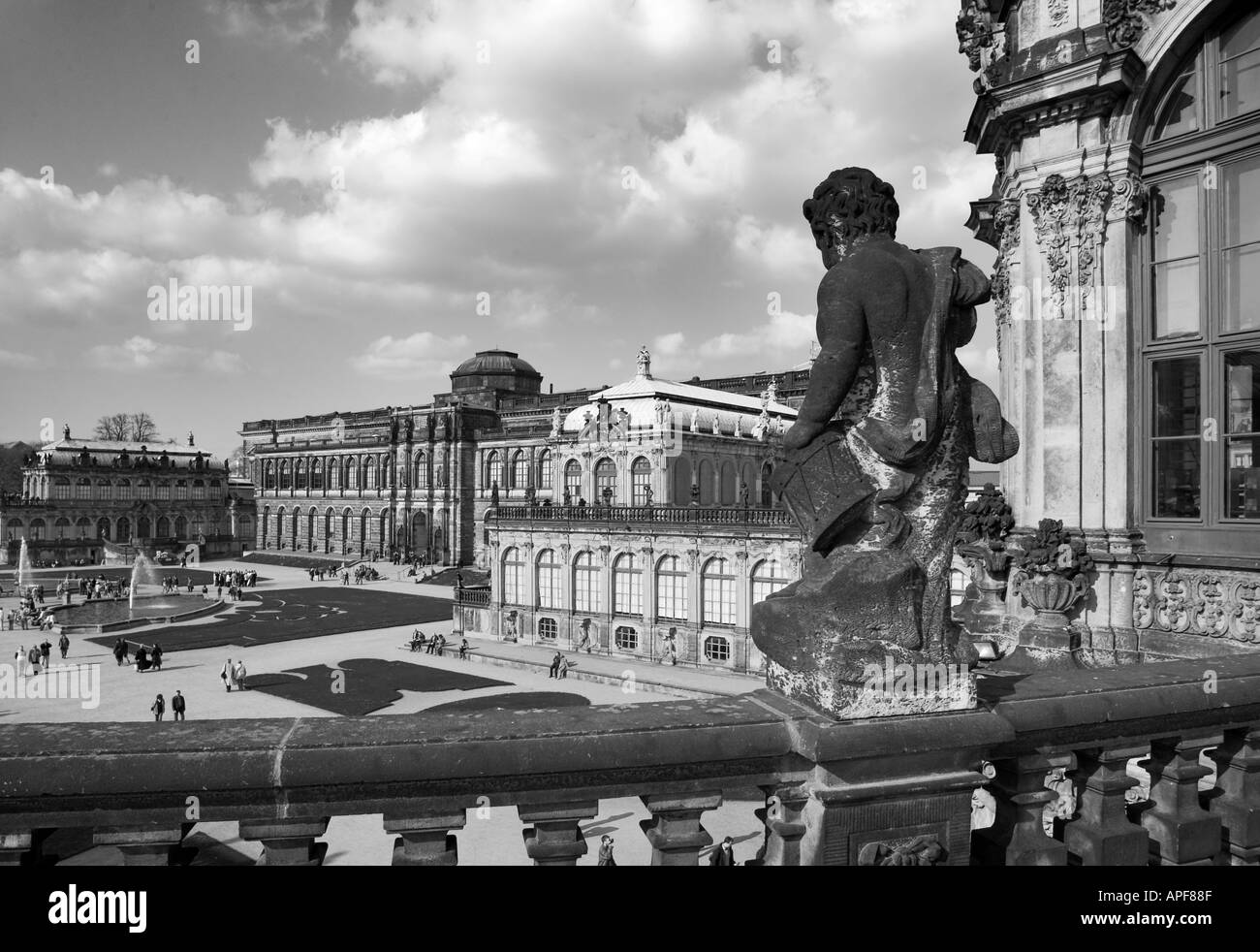 The Zwinger, a palace in Dresden, eastern Germany, built in Baroque ...
