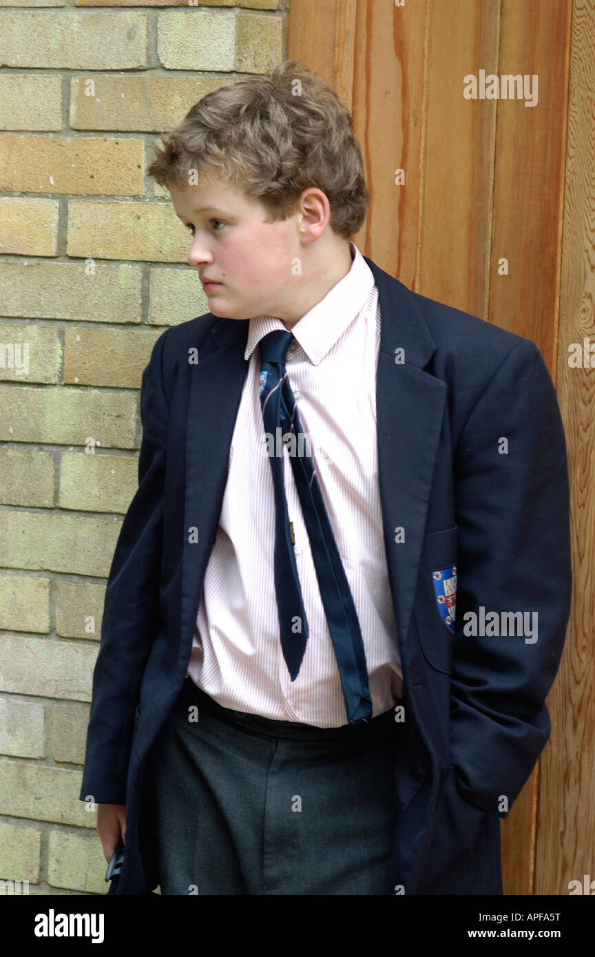 boy in school uniform Stock Photo Alamy