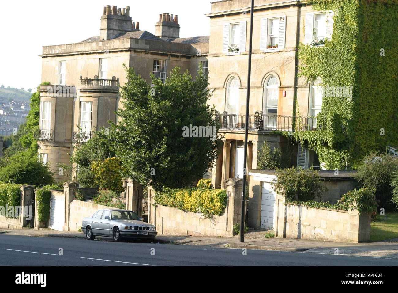 Houses on Bathwick Hill in Bath Somerset Stock Photo Alamy