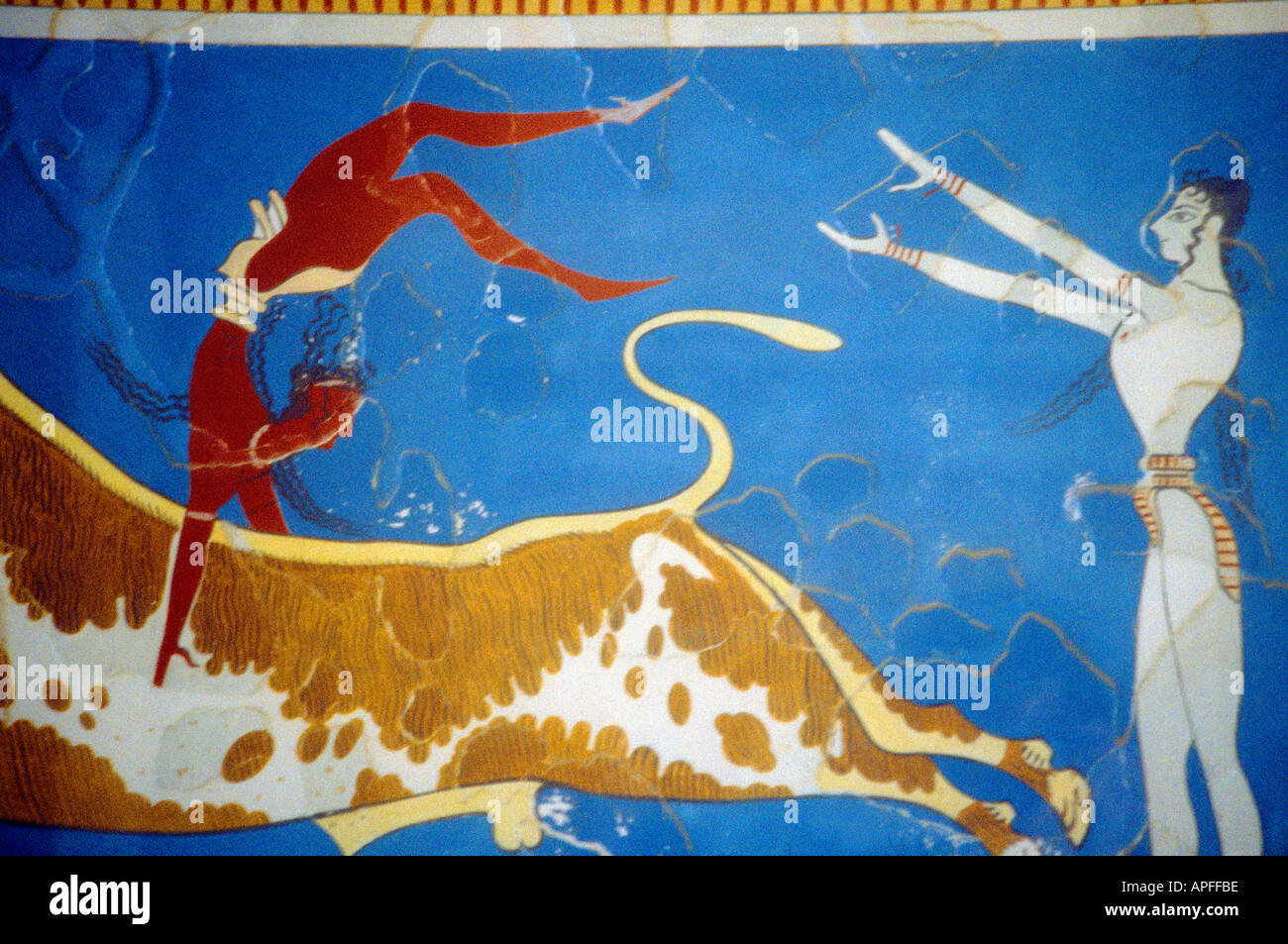 Bull leaping fresco hires stock photography and images Alamy