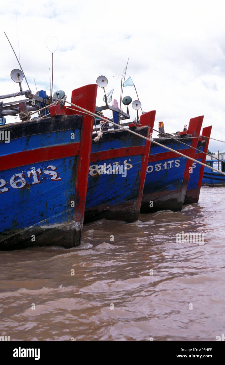Fishing boats on the Mekong Delta, Vietnam Stock Photo - Alamy