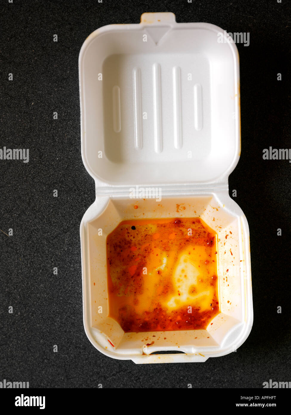 Cholesterol in Take Away Container Stock Photo