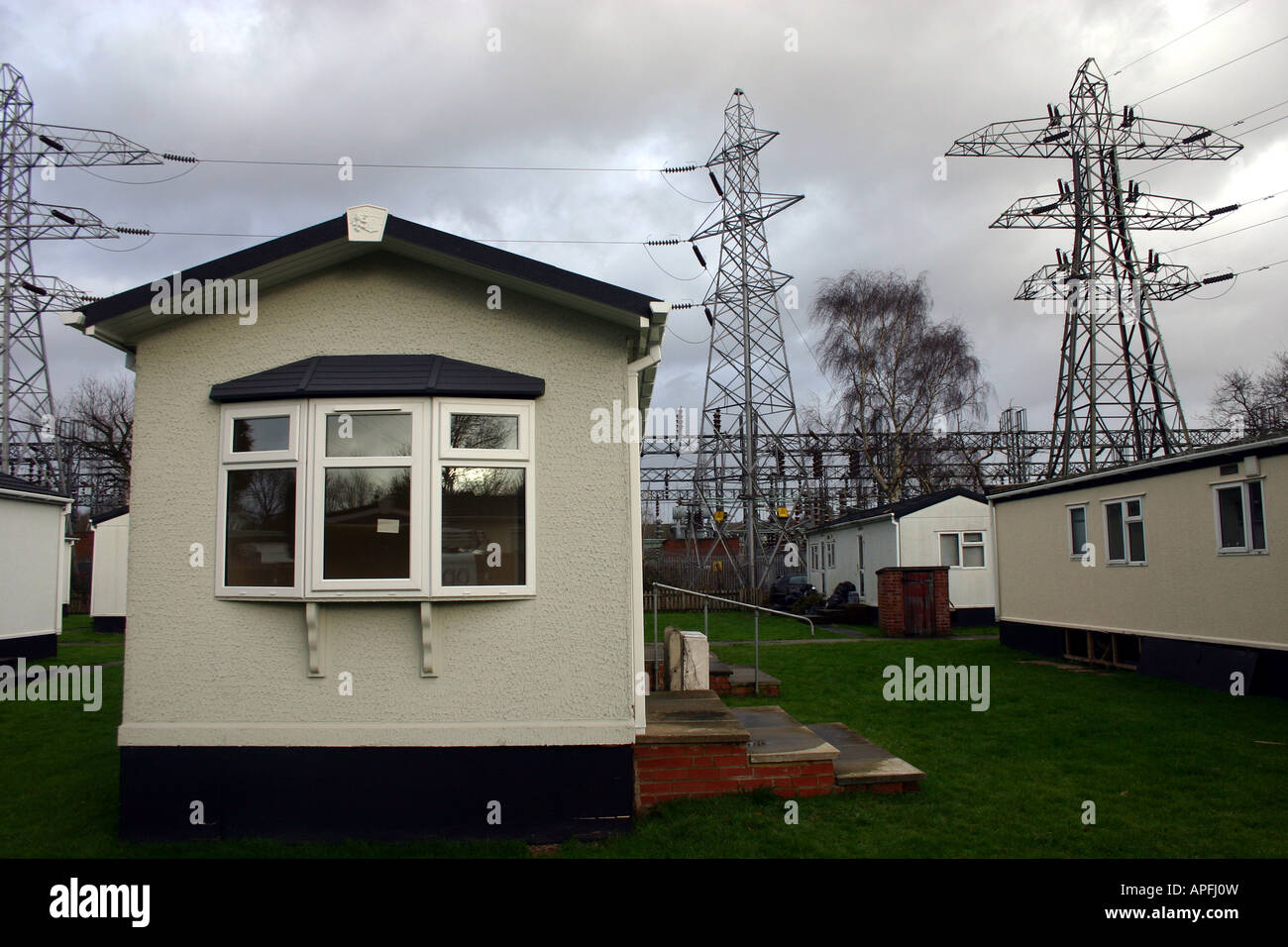 Static mobile home Stock Photo Alamy