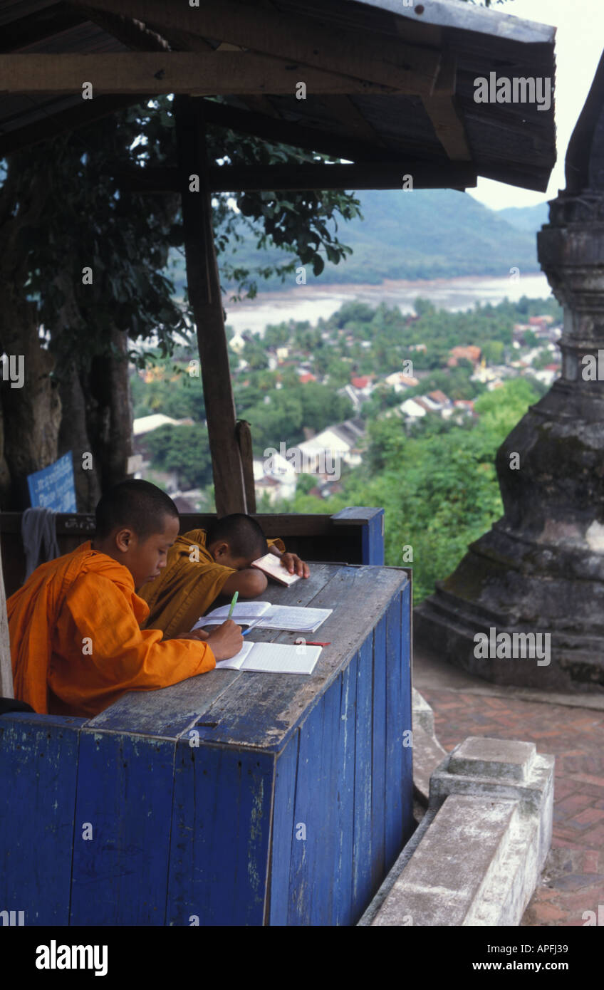Young monks, Luang Prabang, Laos Stock Photo