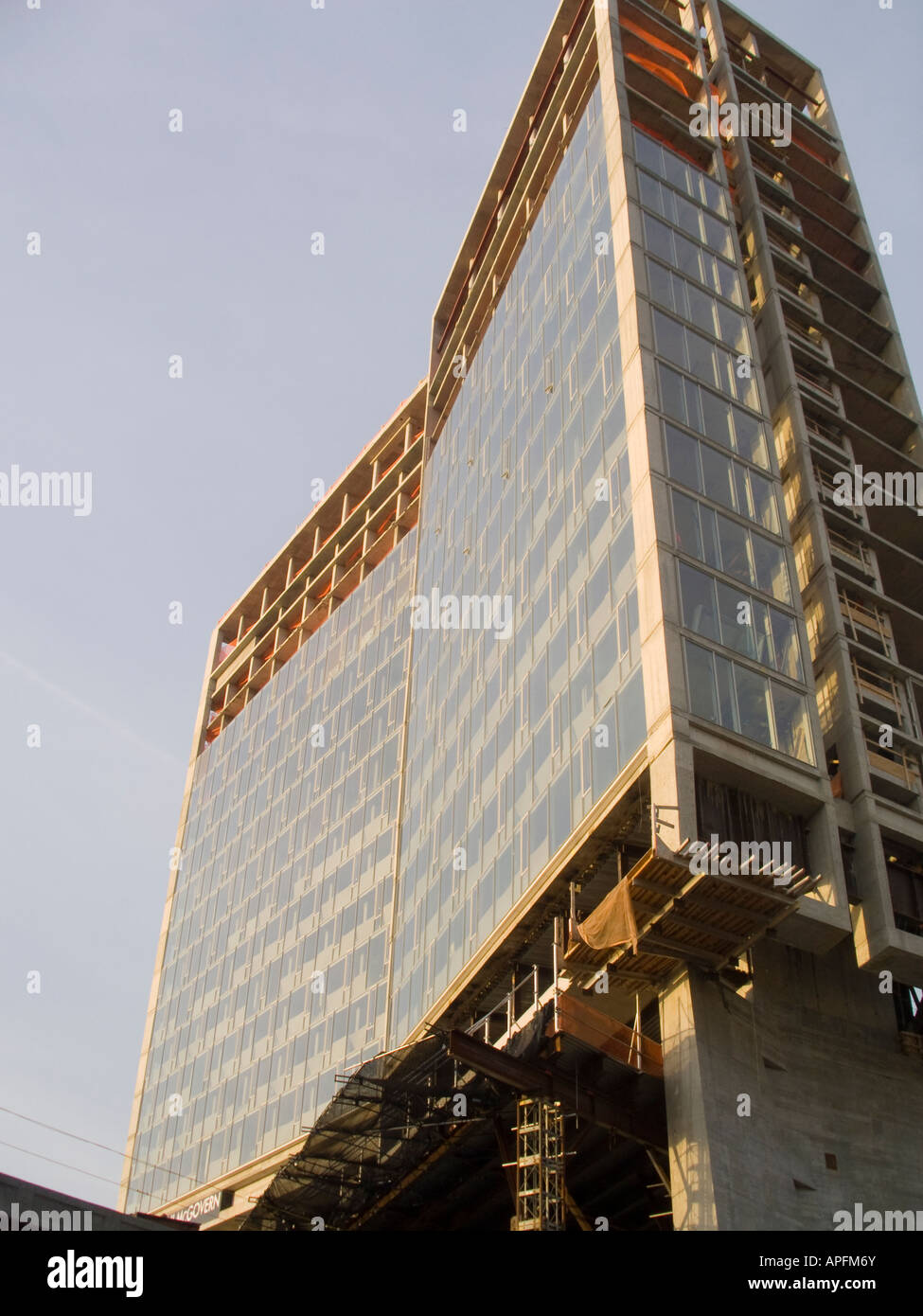 Construction on the Standard Hotel in the trendy Meatpacking District in NYC Stock Photo