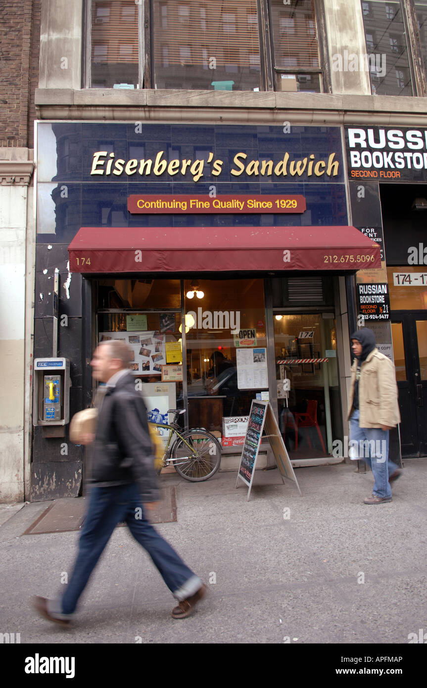 eisenberg-s-sandwich-shop-on-lower-fifth-avenue-in-nyc-since-1929-stock