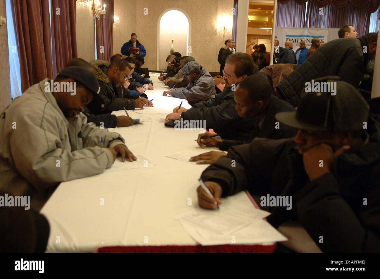 Job Fair at The New Yorker Hotel in NYC Stock Photo