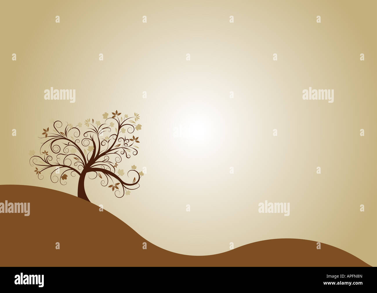 autumn tree design Stock Photo - Alamy