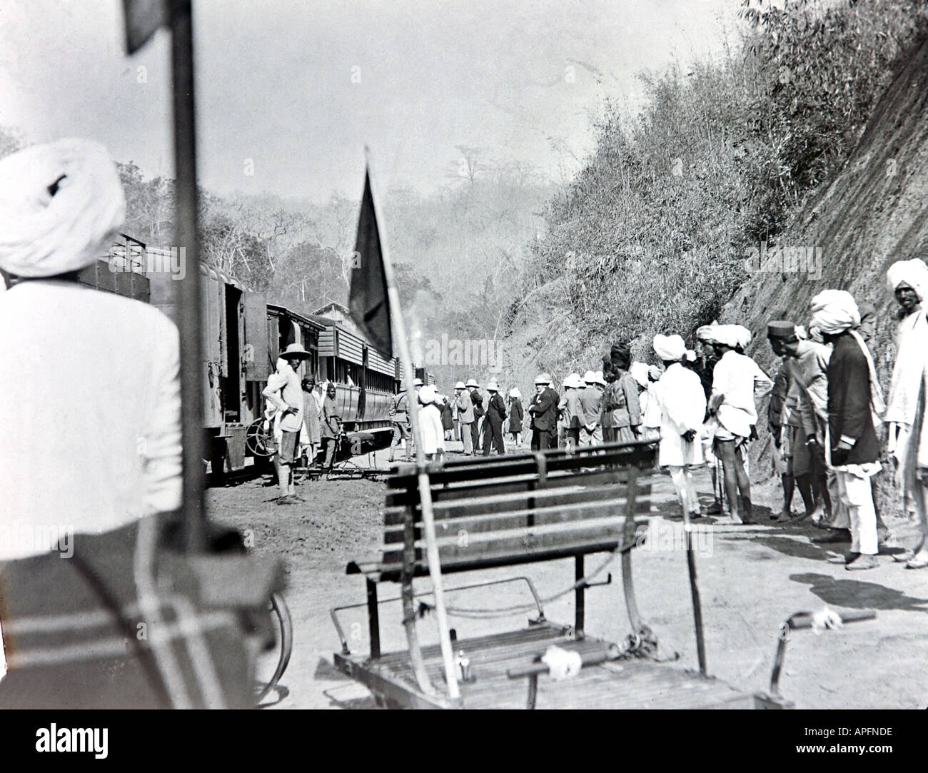Indian Empire circa 1925 Railway Construction Assam Bengal Railway Co www osheaphotography com Stock Photo