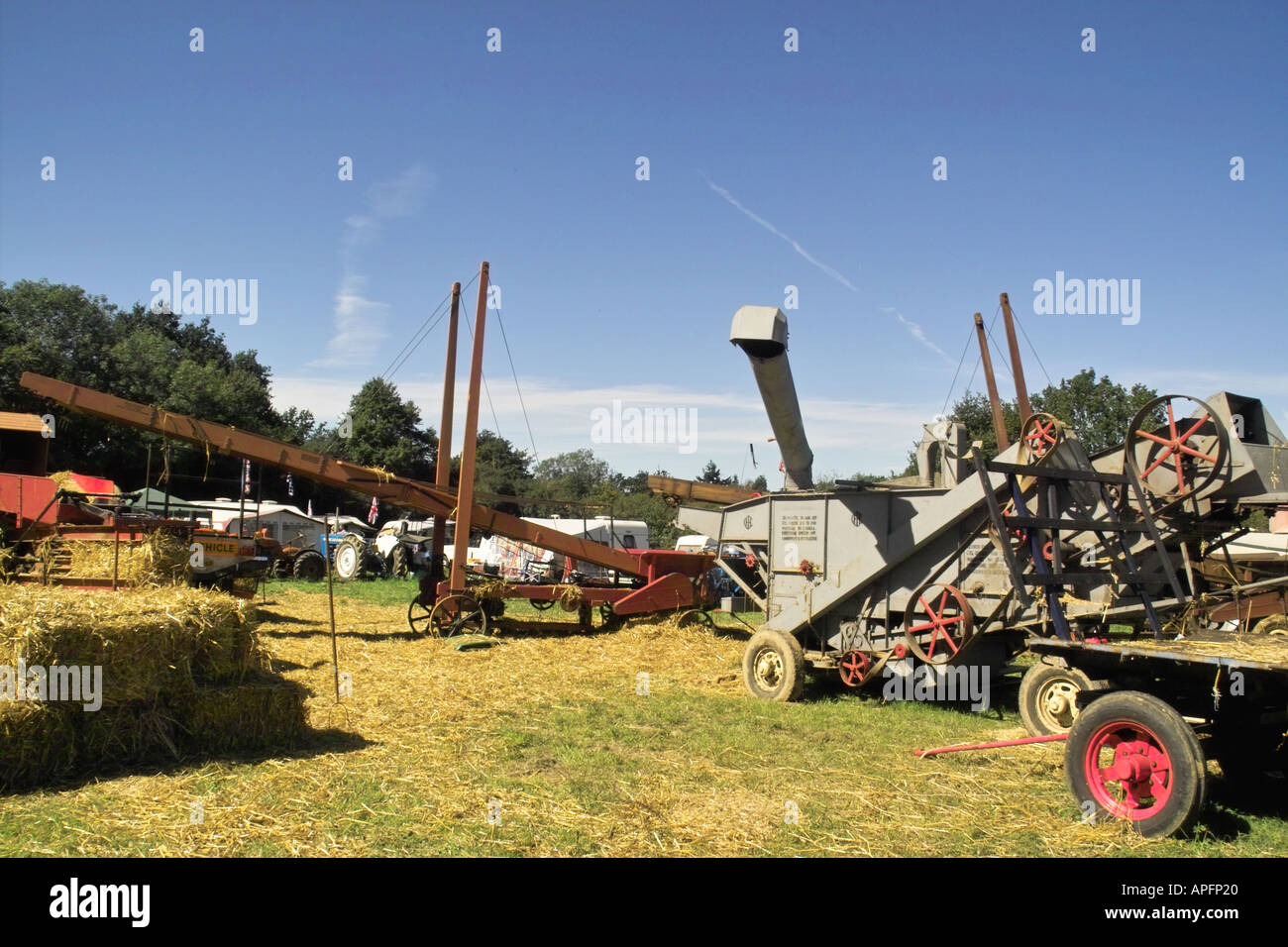 Steam powered farm machinery Stock Photo Alamy