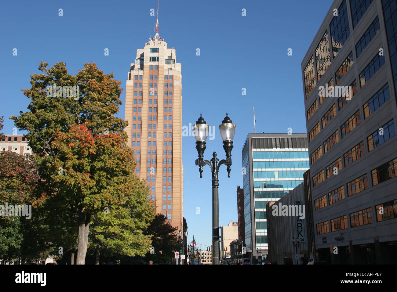 Michigan Lansing,downtown,city center centre,building,architecture urban,MI051018075 Stock Photo