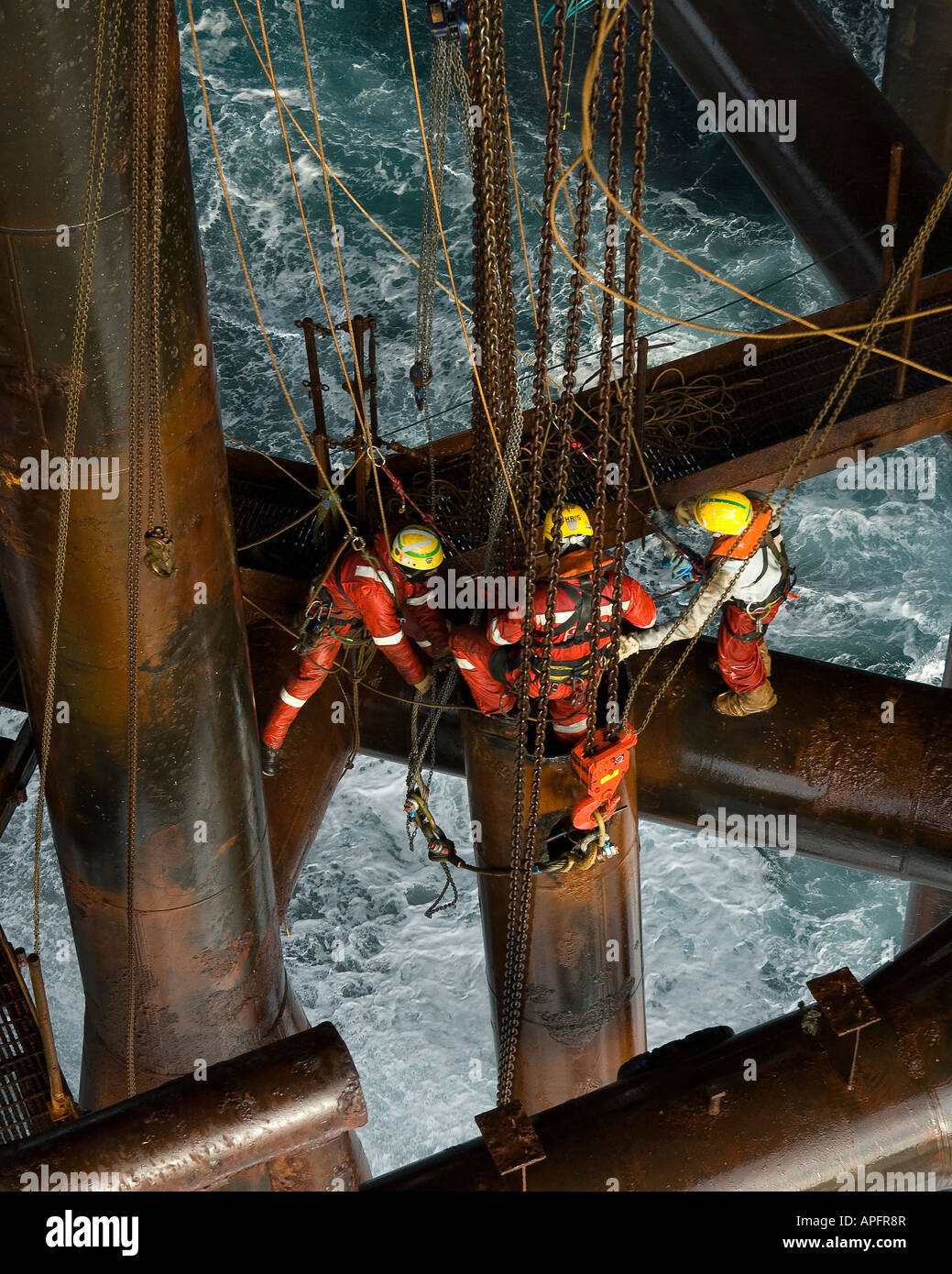 Decom and rope access Stock Photo