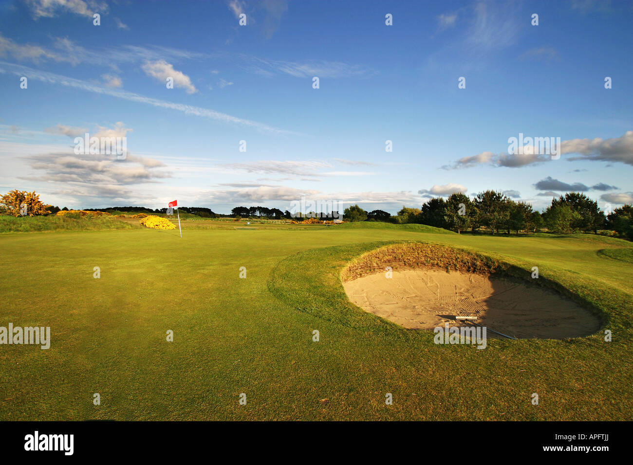 The Buddon Links 12th hole Carnoustie Golf Links Scotland Stock Photo