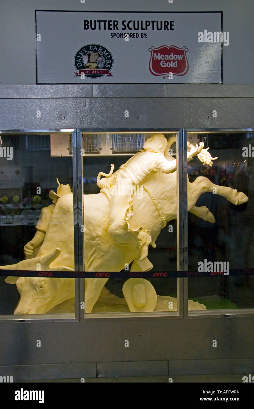 A very unique "butter sculpture" display at an agricultural competition