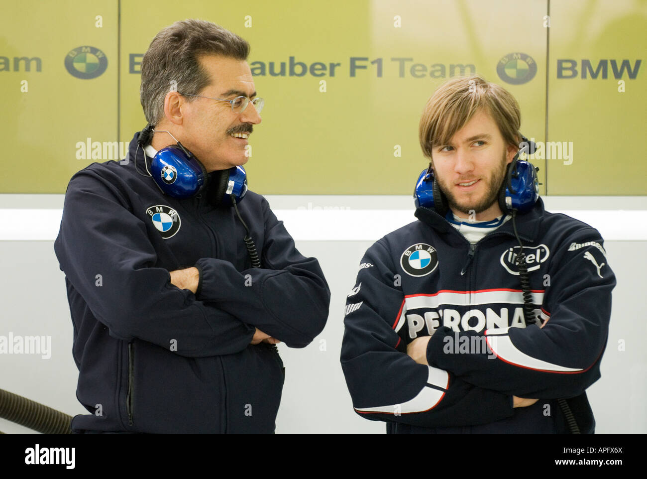 Dr Mario THEISSEN  and Nick HEIDFELD , BMW Sauber F1 Team  in Jan. 2008 Stock Photo