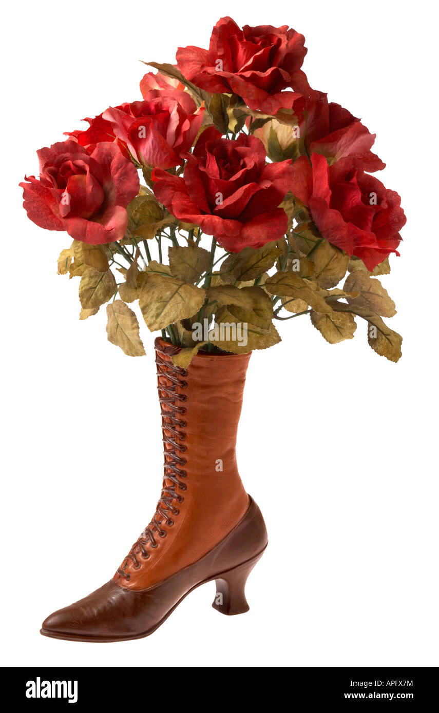 Boot Shaped Ceramic Vase Stock Photo Alamy