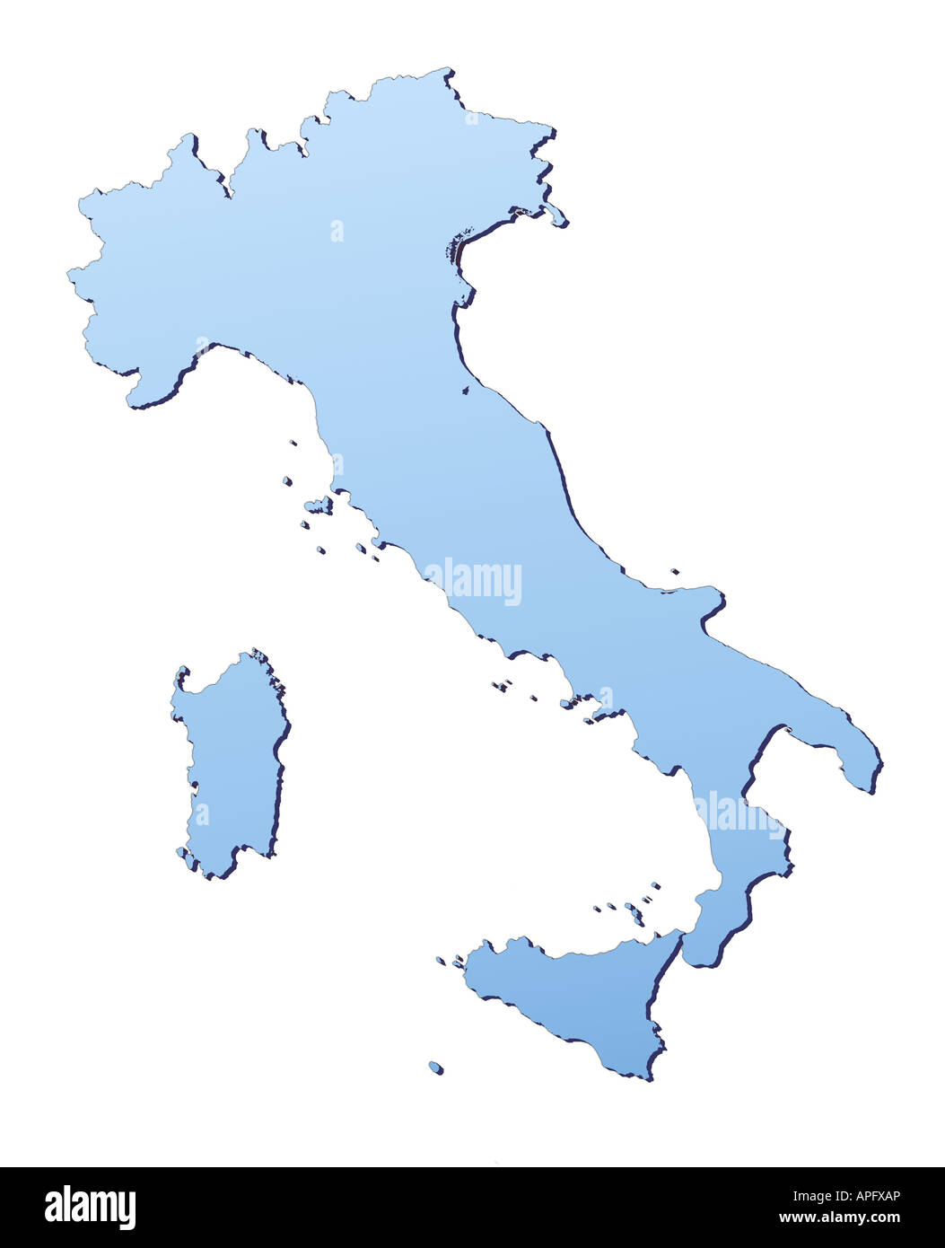 Italy map Stock Photo