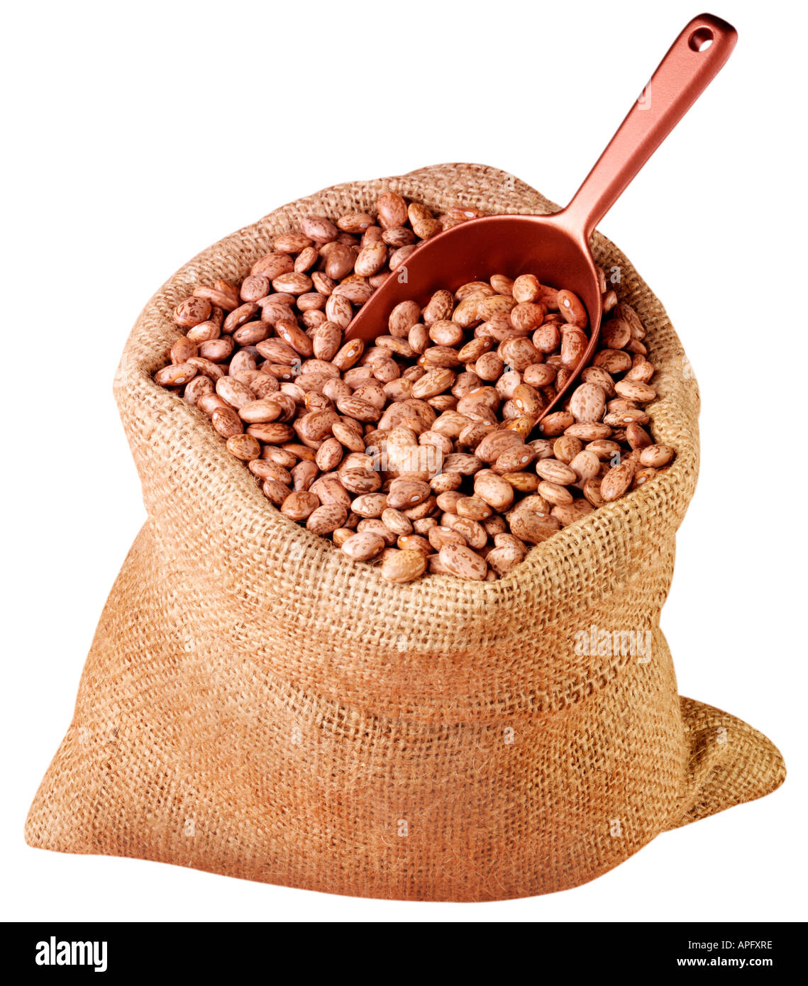 SACK OF PINTO BEANS CUT OUT Stock Photo Alamy