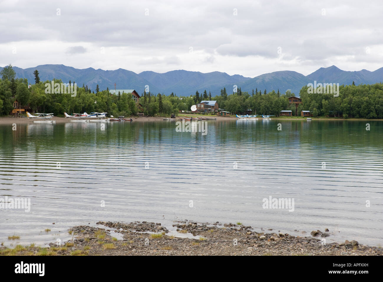 alaska port alsworth in lake clark national park Stock Photo Alamy