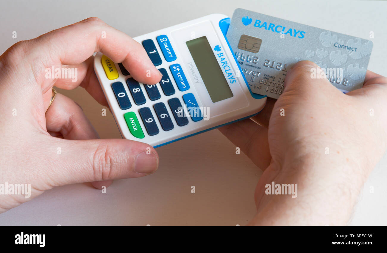Barclays PINsentry. Stock Photo