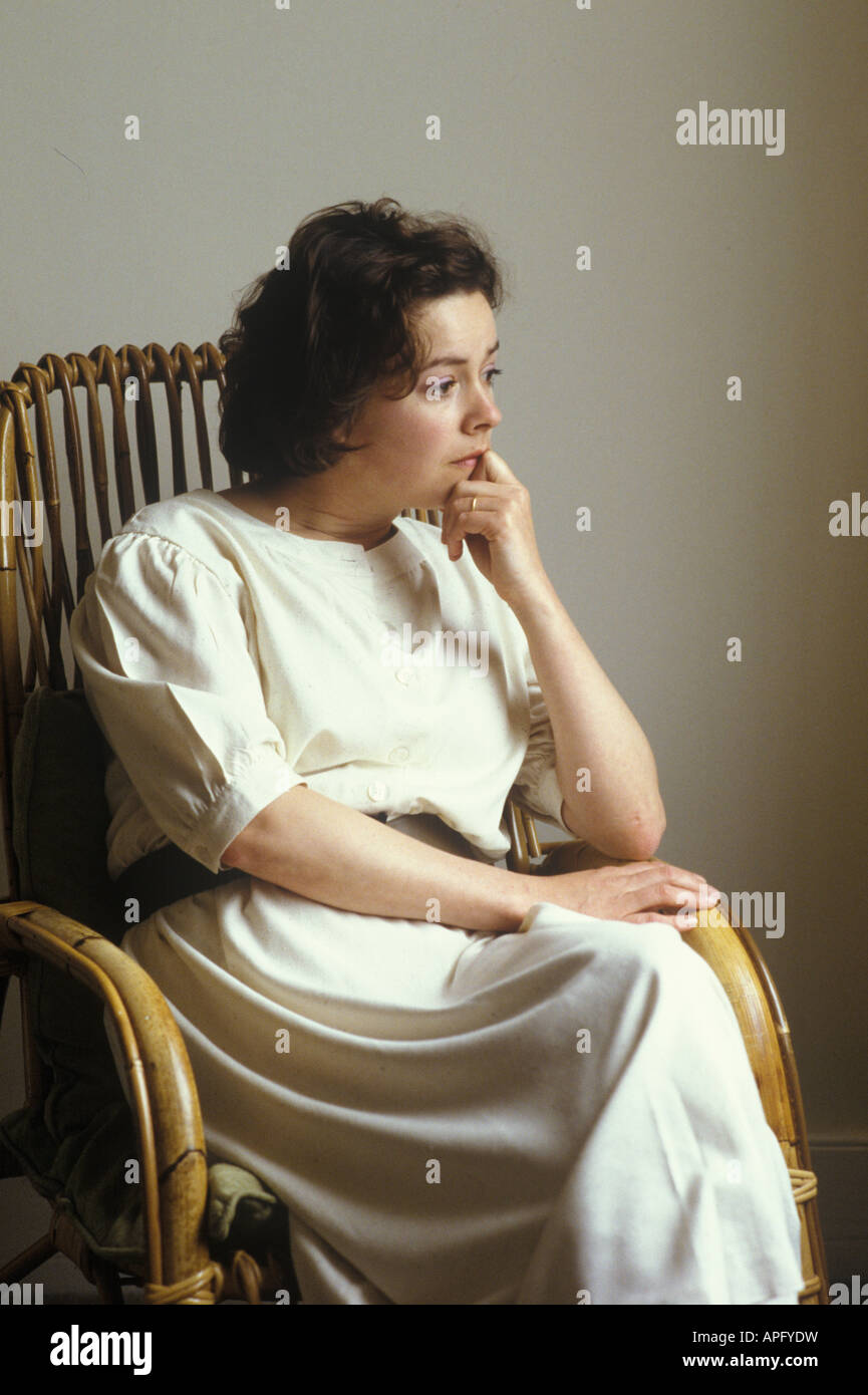 moody woman Stock Photo