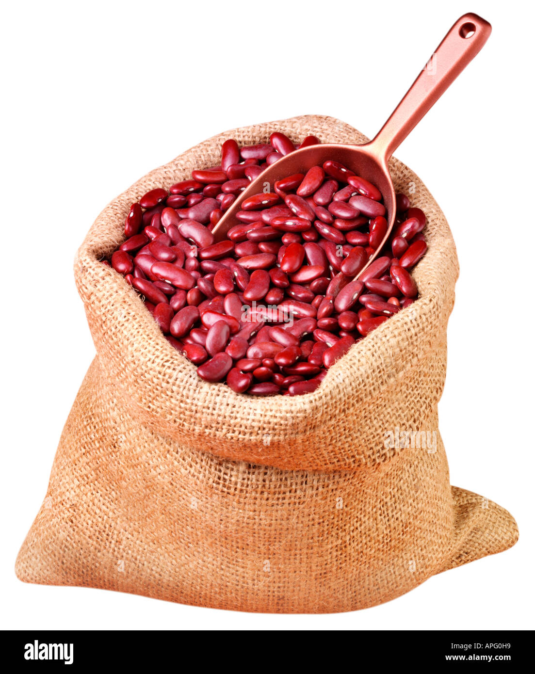 Red Kidney Beans In The Sackcloth Bag Isolated Stock Photo, Picture and  Royalty Free Image. Image 60655921.