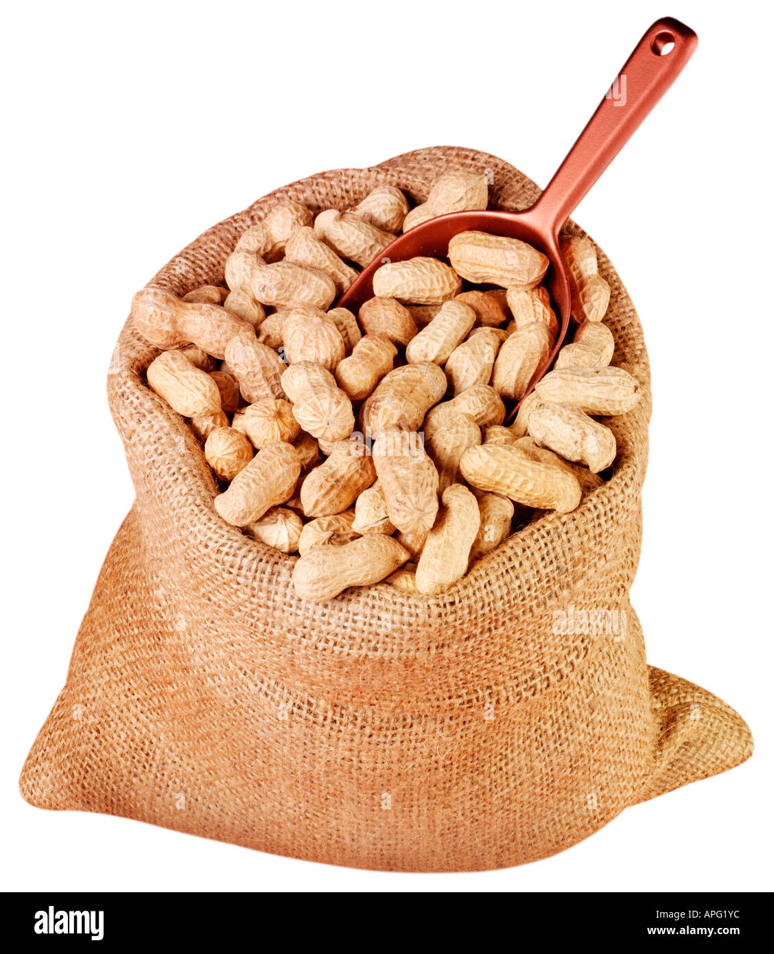 SACK OF MONKEY NUTS CUT OUT Stock Photo