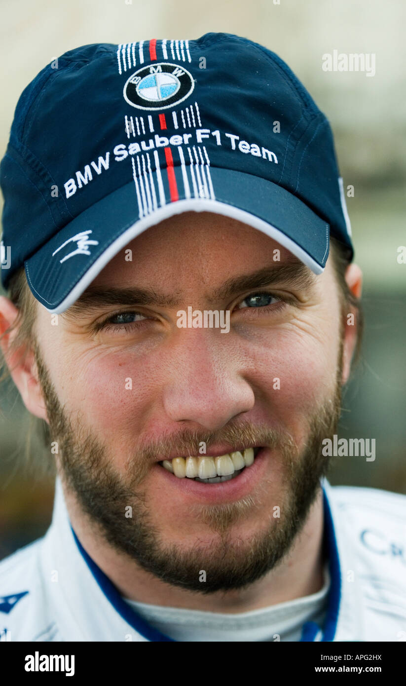 portrait of driver Nick HEIDFELD (GER) ,BMW Sauber , during Formula 1 Tests on Circuit Ricardo Tormo Stock Photo