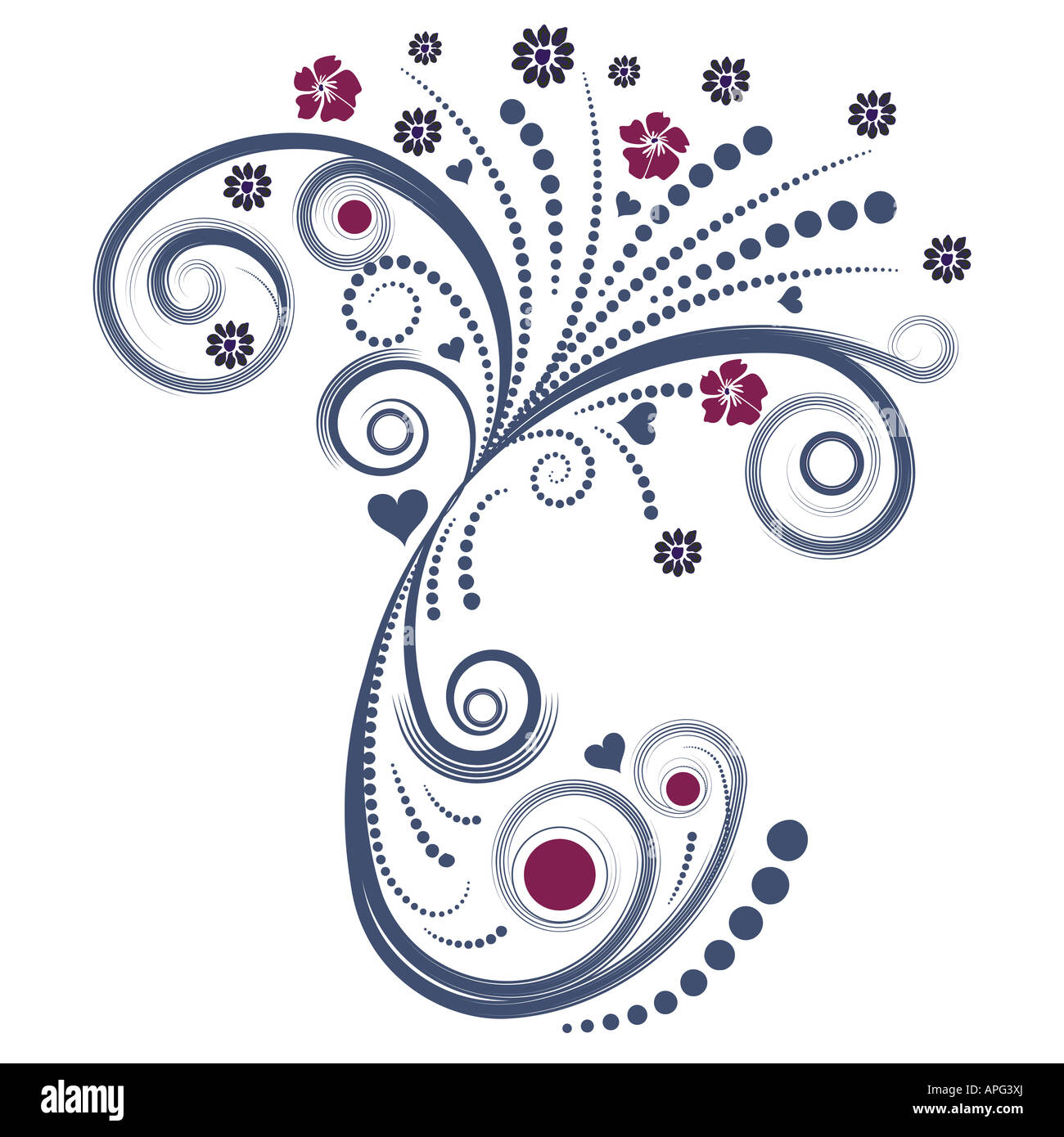 beautiful abstract vector floral design Stock Photo - Alamy