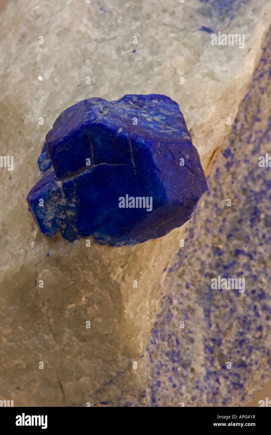 Lazulite -  Close-up - Sare Sanga Afghanistan Stock Photo