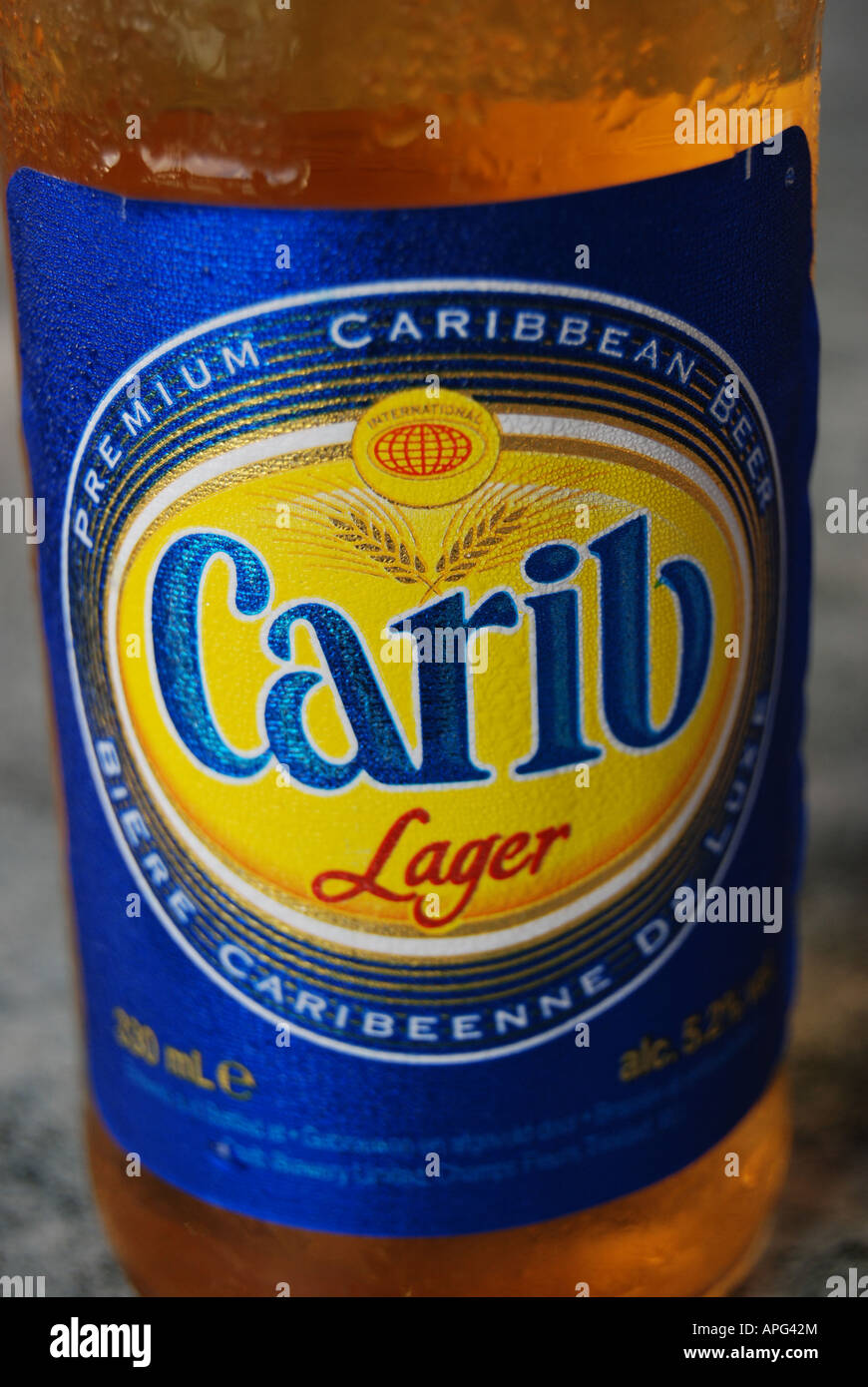 Bottle of Carib Beer, Antiqua, Caribbean Stock Photo Alamy
