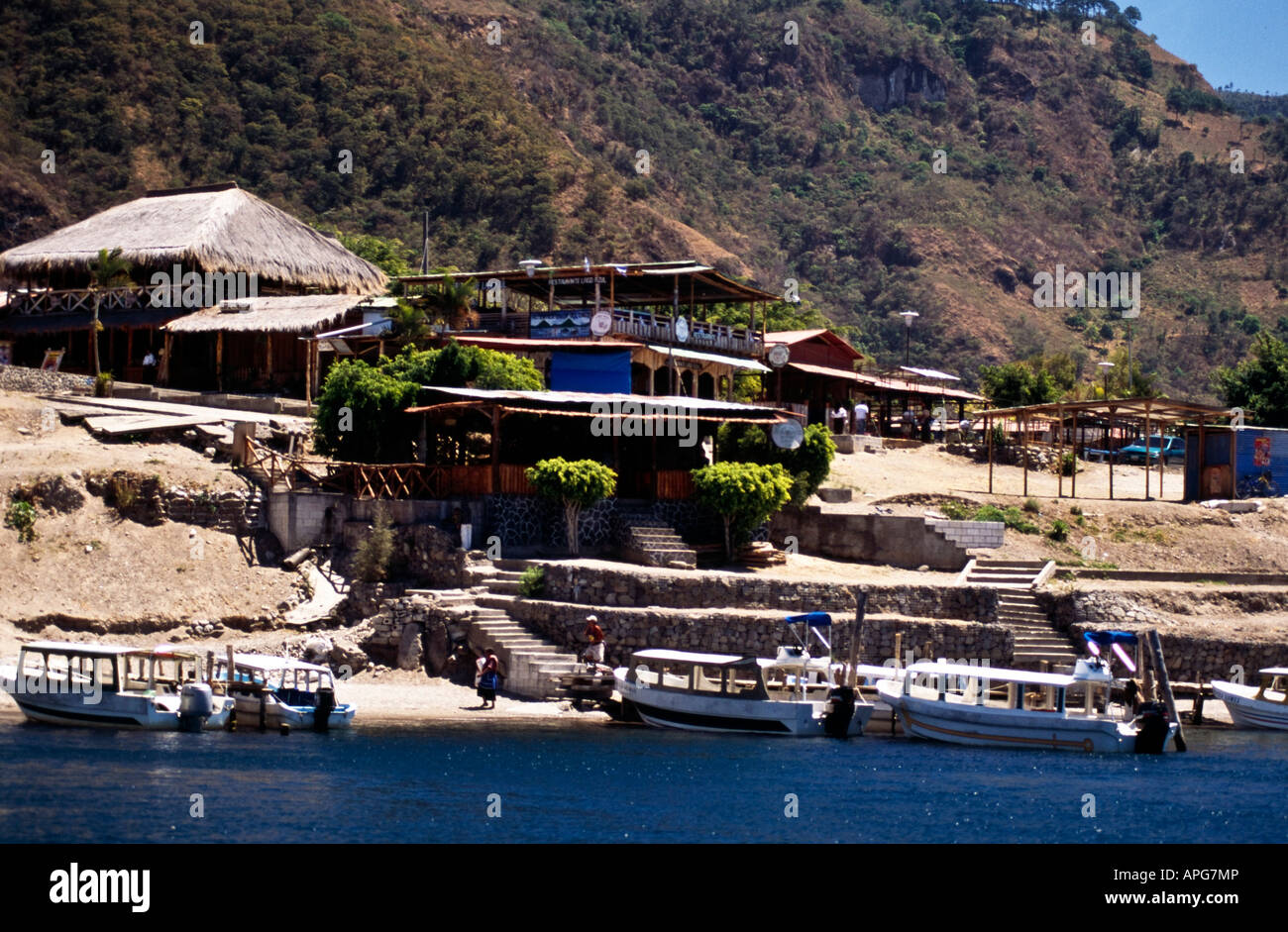 Waterfront property on Lake Atitlan, Guatemala Stock Photo Alamy