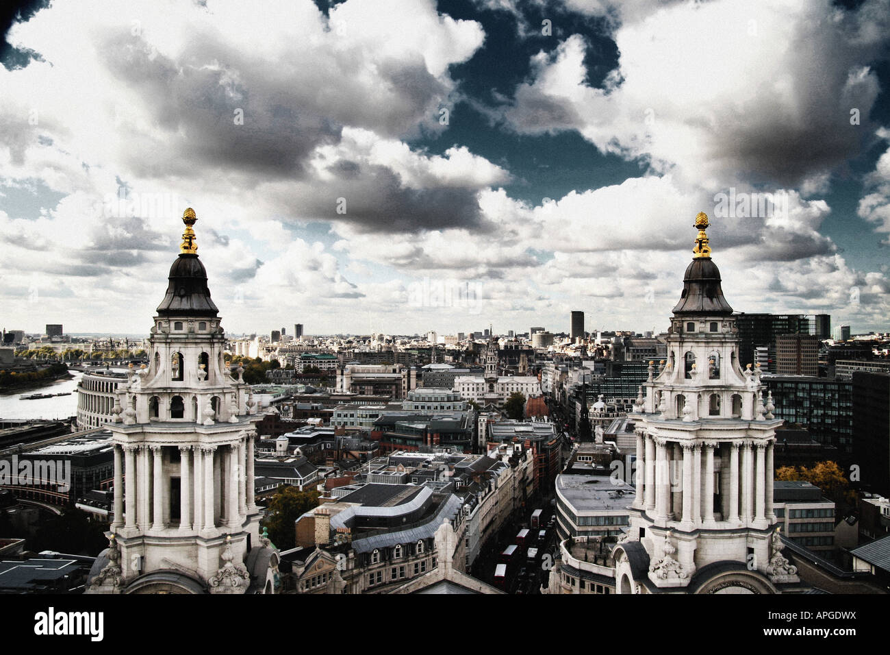 view of London from St Pauls Cathedral Stock Photo