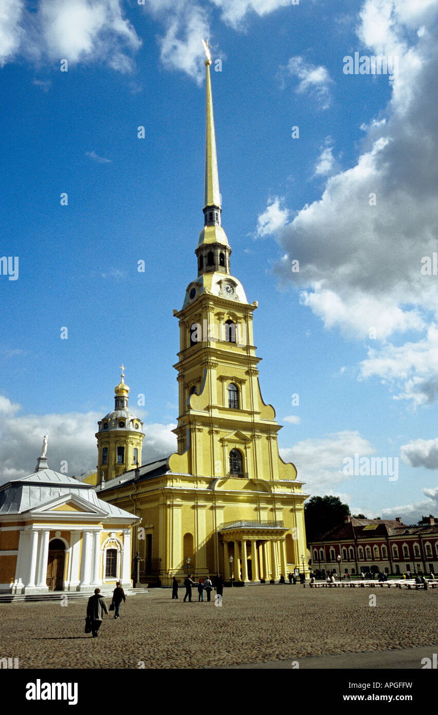 Sts Peter and Paul Cathedral (Petropavlovsky sobor) in the Admiralty, St Petersburg, Russia Stock Photo