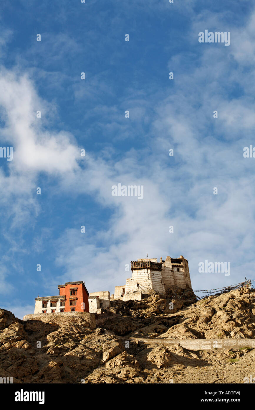 Tsemo Gompa and the Victory Fort Leh Ladakh India Stock Photo