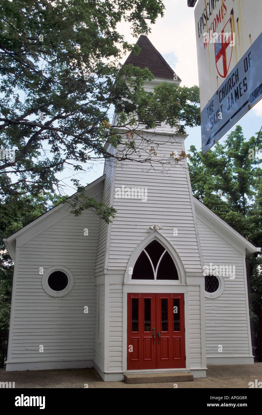 Historic Saint James Episcopal Church in Eureka Springs Arkansas USA