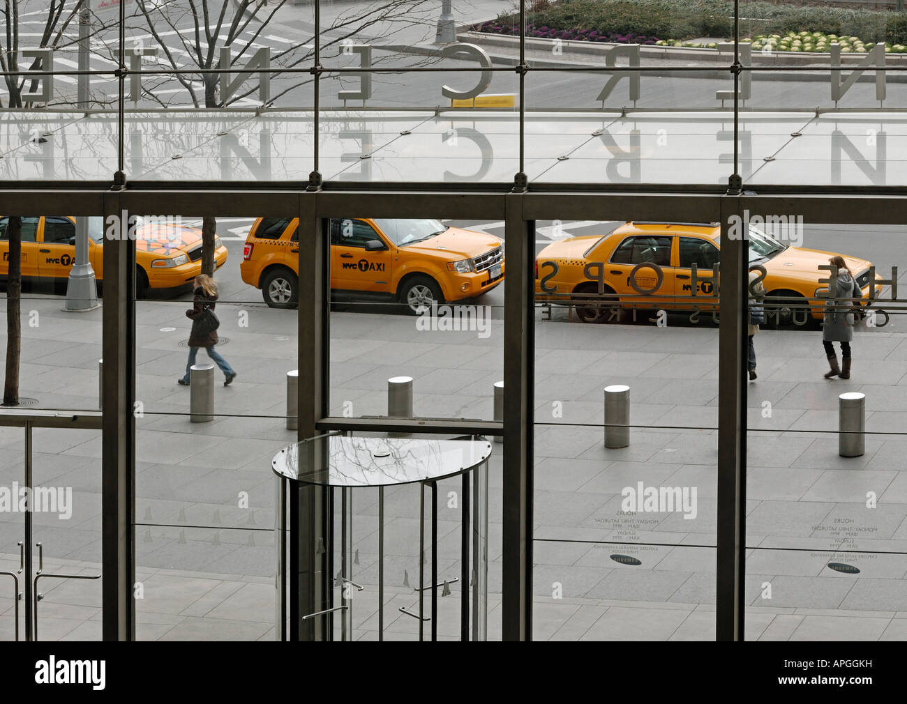 New York street with cabs Stock Photo