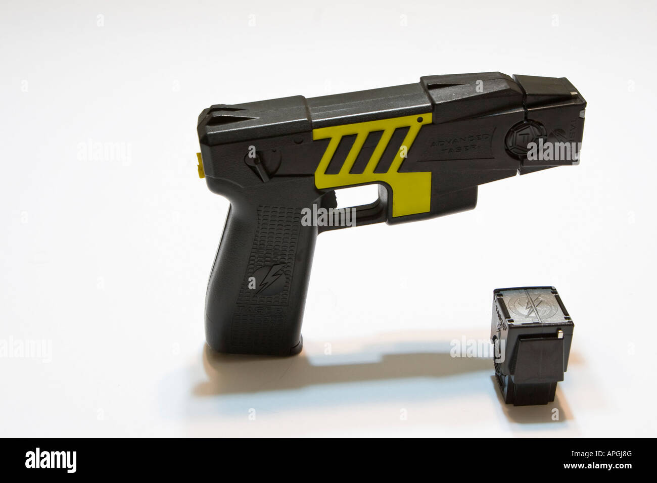 Non-Lethal Use of Force Police Standard Issue Taser Electric Stun Gun Manufactured by Axon Stock Photo