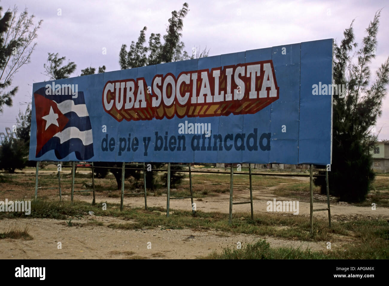 Propaganda poster, Havana, Cuba Stock Photo