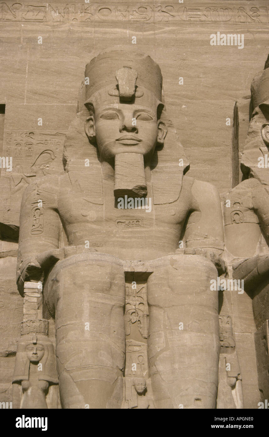 Ramases The Great, Abu Simbel, Egypt Stock Photo