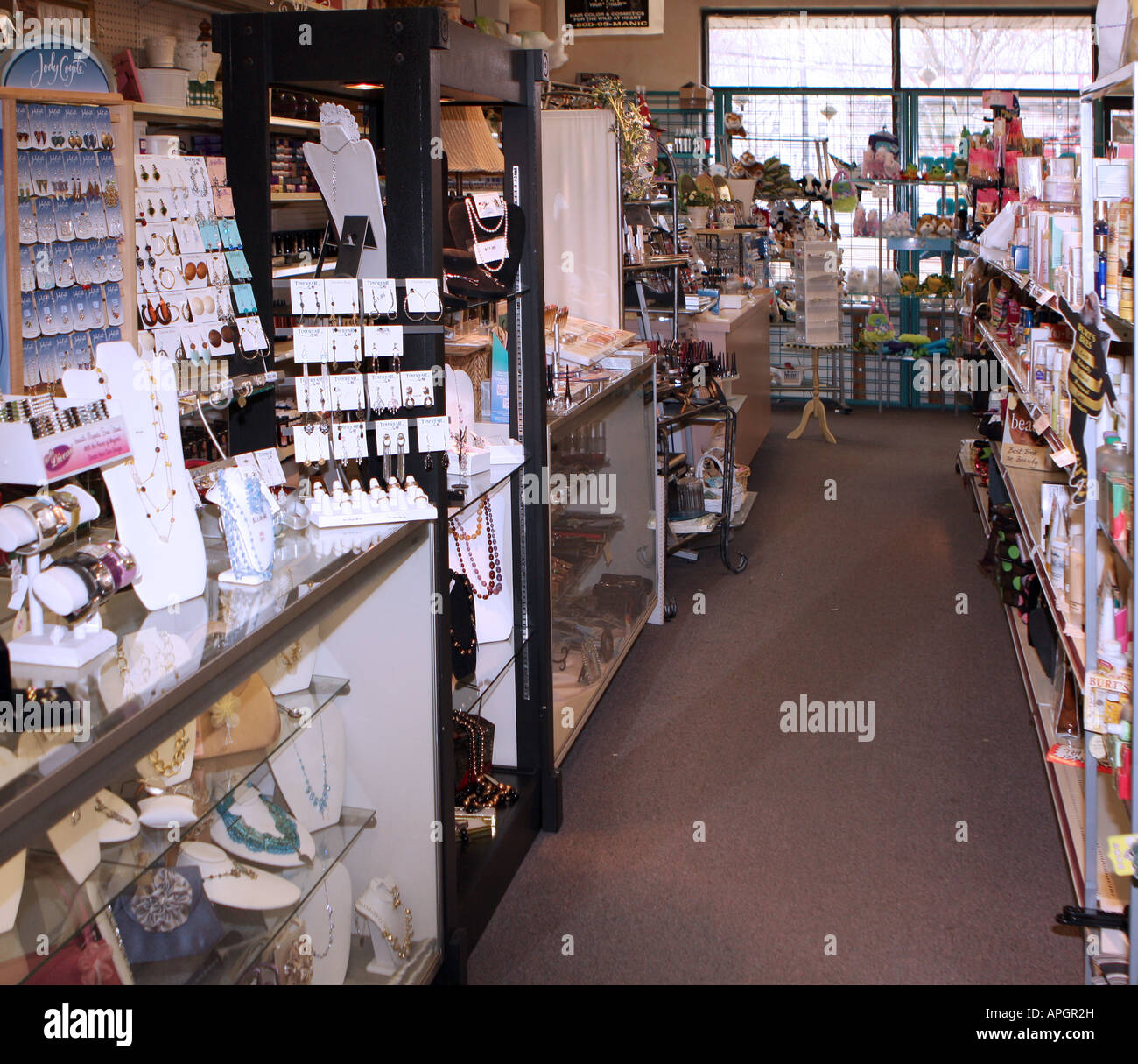 An aisle in a retail store Stock Photo Alamy
