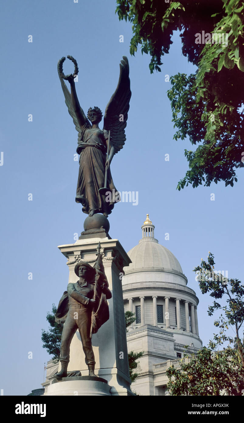 Confederate Monument at State Capitol in Little Rock Arkansas USA Stock