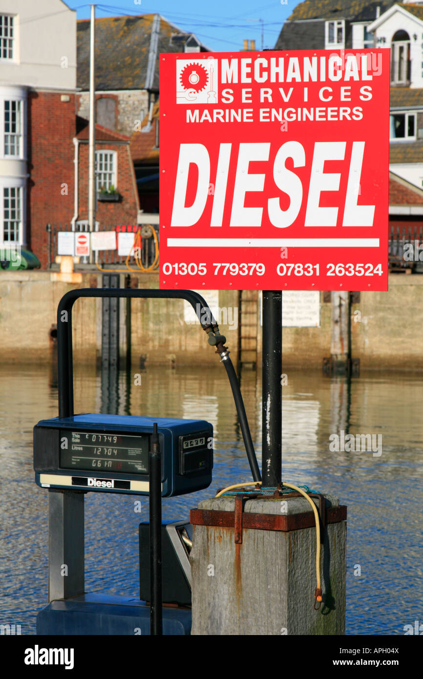 floating diesel pump for the purchase of fuel weymouth harbour dorset