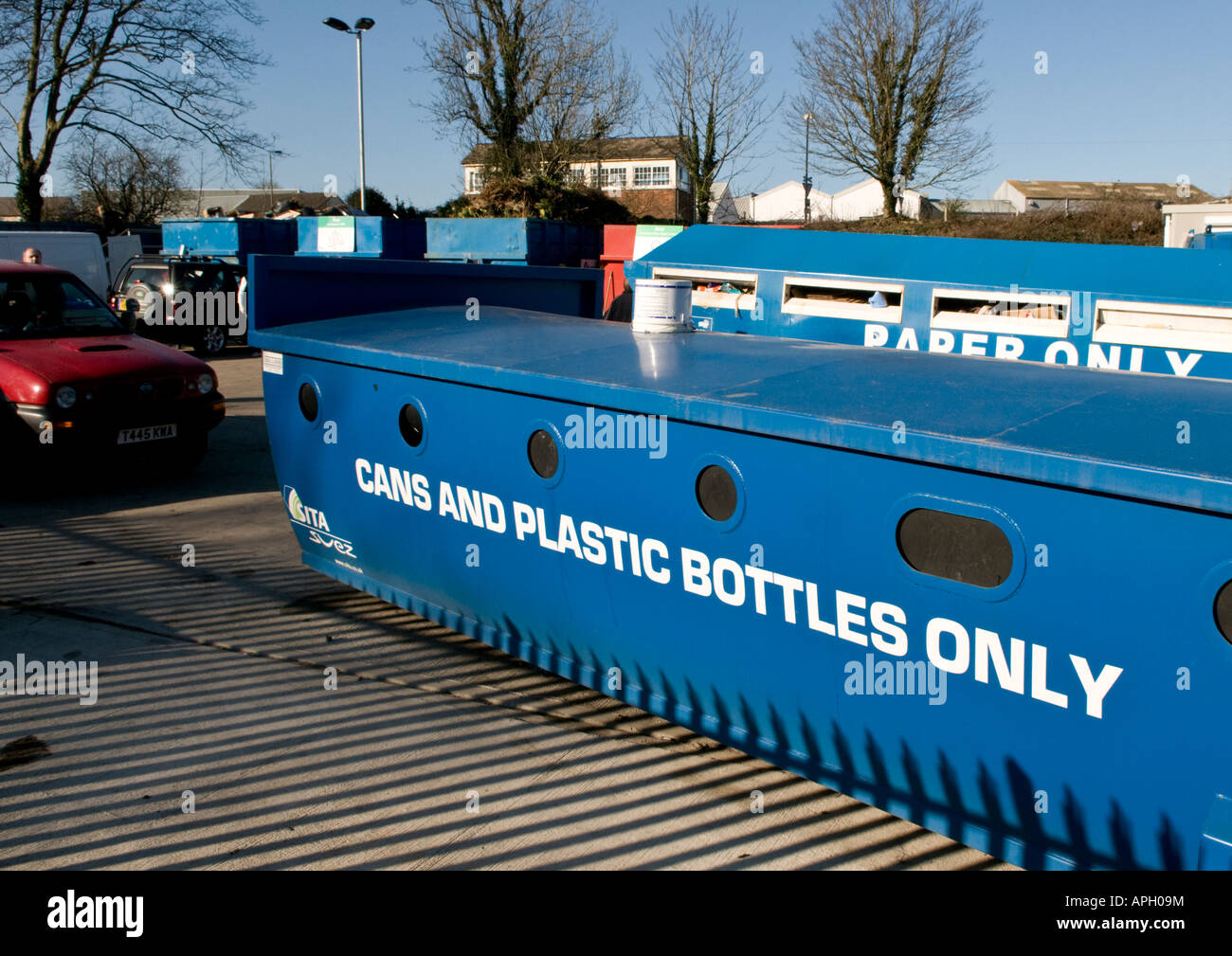 Recycling site Stock Photo