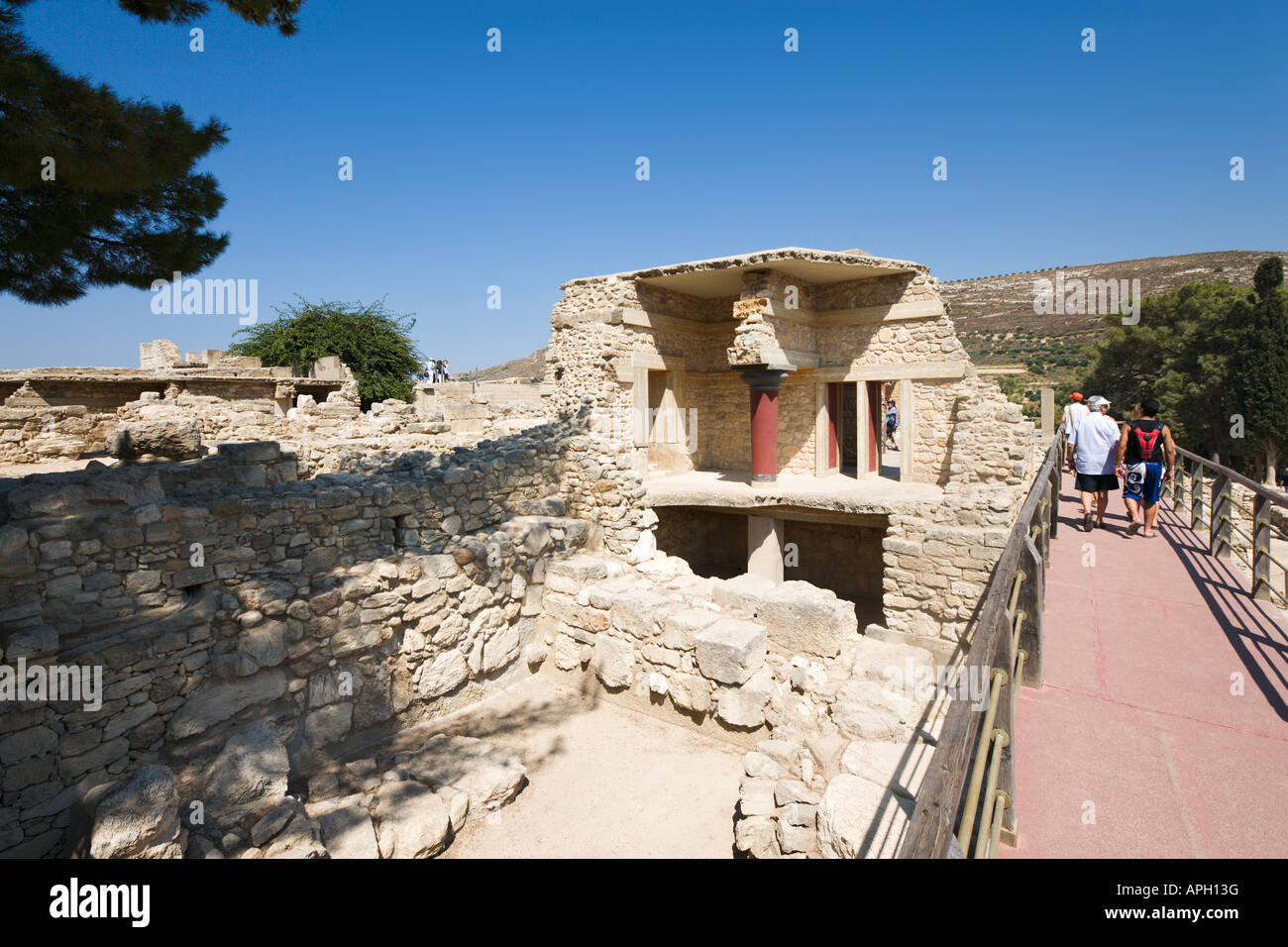 Minoan Palace of Knossos, Heraklion, Crete, Greece Stock Photo